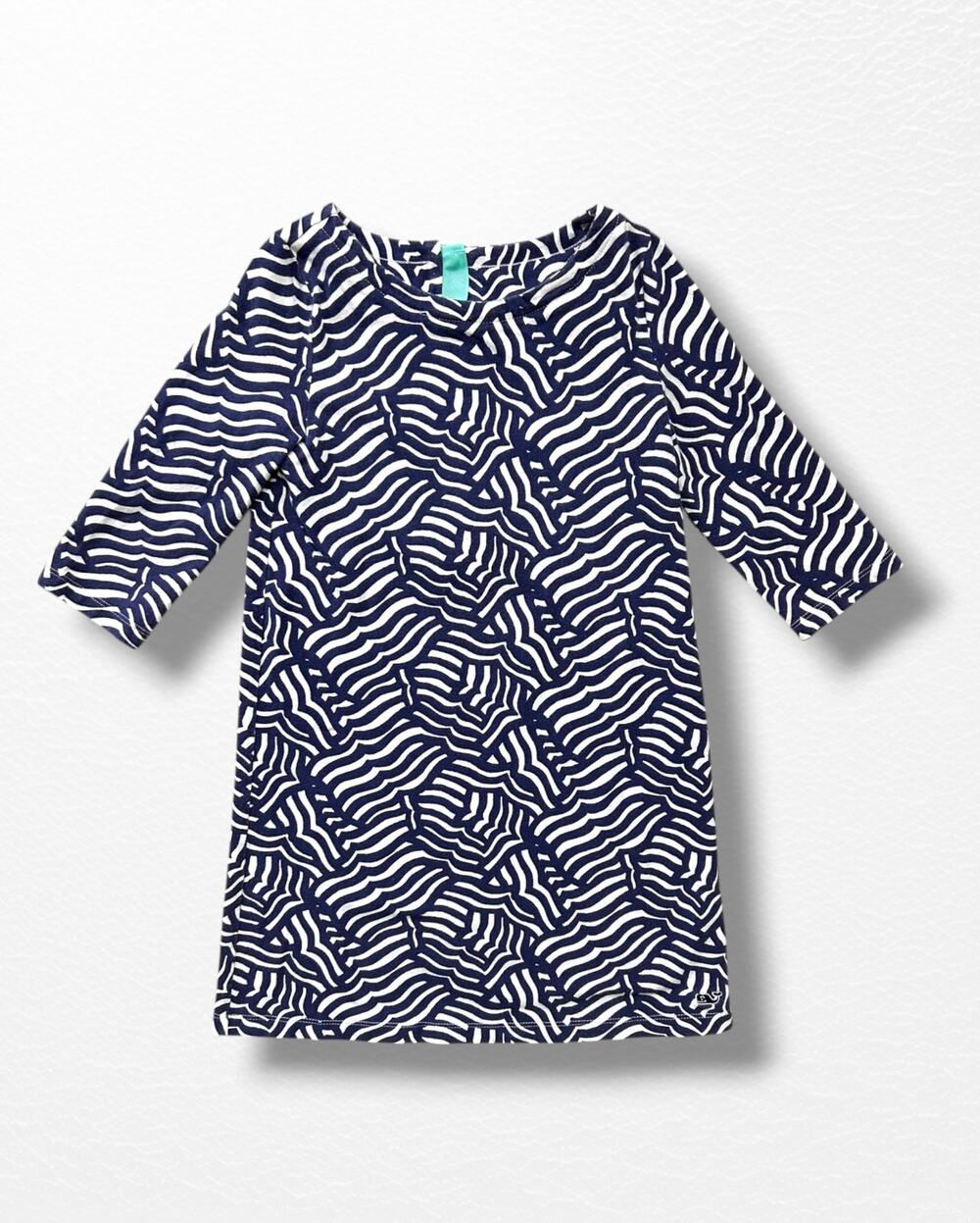 Vineyard Vines Navy & White Shift Dress, Size 5/6